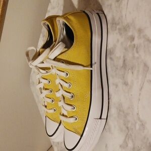 Converse All Star Mustard Yellow Canvas Sneakers